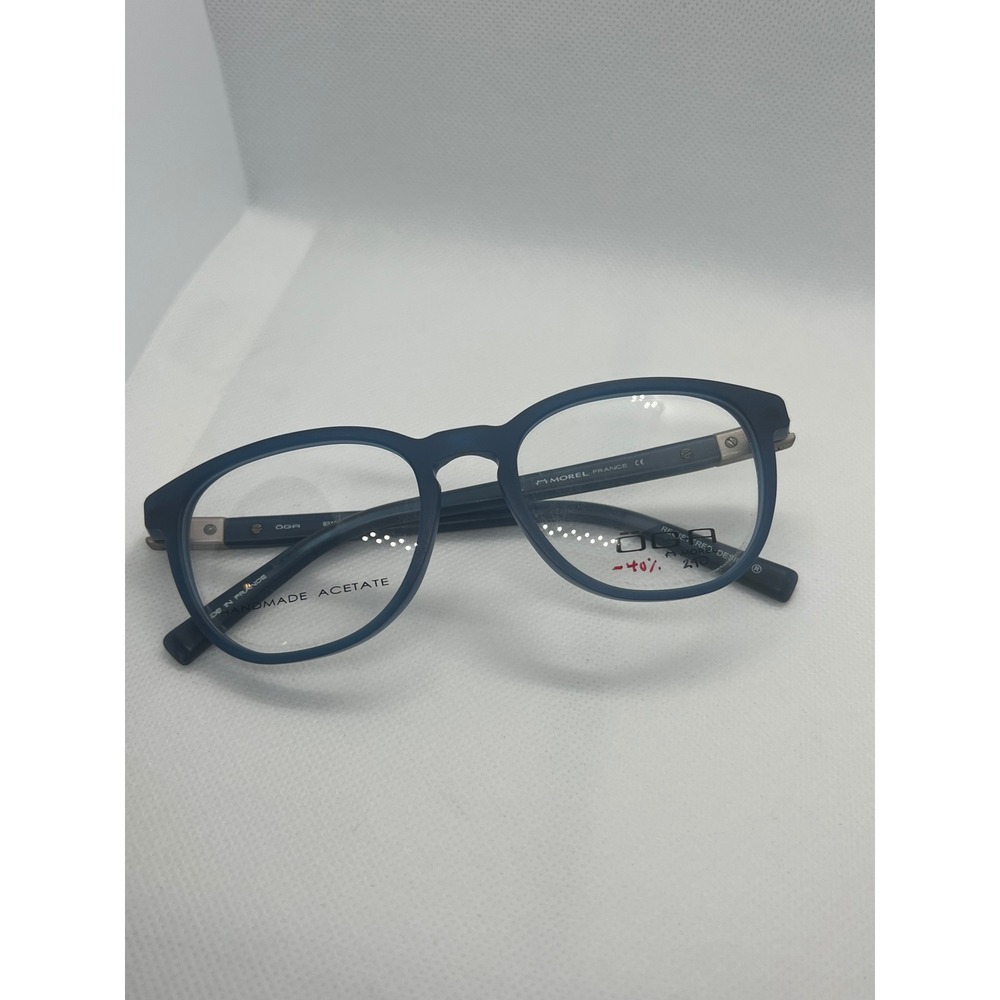 Öga by Morel France Eyeglasses Frames‎ Blue Round RX-able Glasses